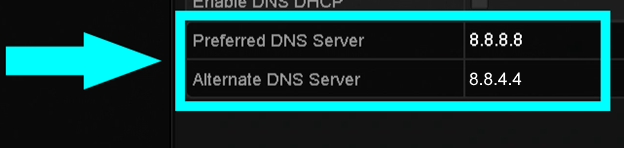 Hikvision Configuration Drop Down